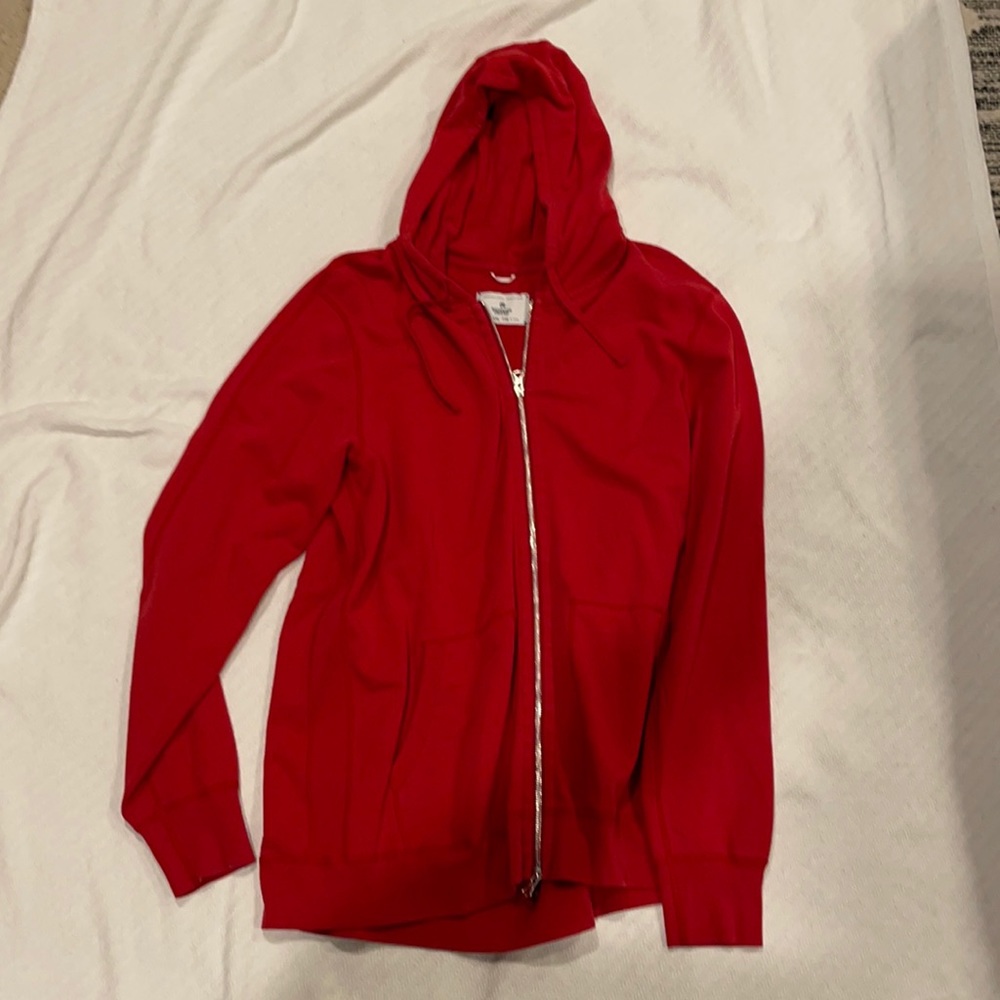 Reigning Champ Zip Up Midweight Hoodie Red XXL